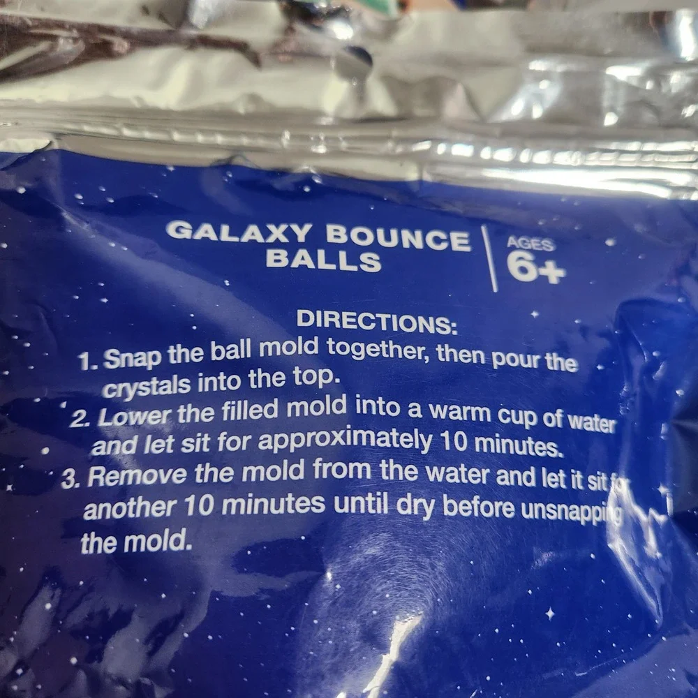 Over the Moon Galaxy Bounce Balls‎ Crystal Mix  8 Packs Science Projects Ages 6+
